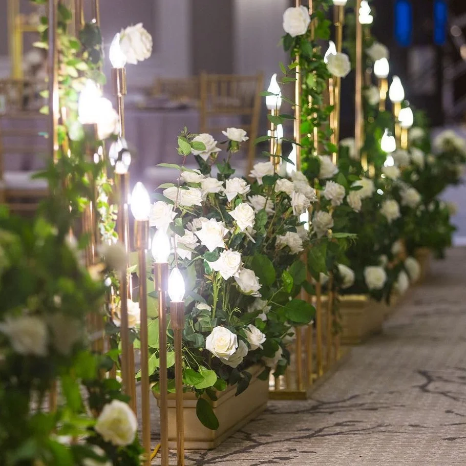 10 Heads Wedding Stage Walkway Lights Gold Aisle Leading LED Light