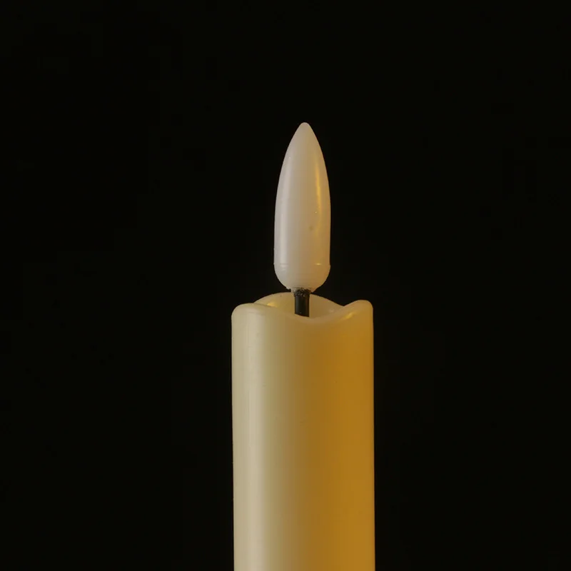 3D Flickering White Ivory Flameless Taper LED Candles Wholesale