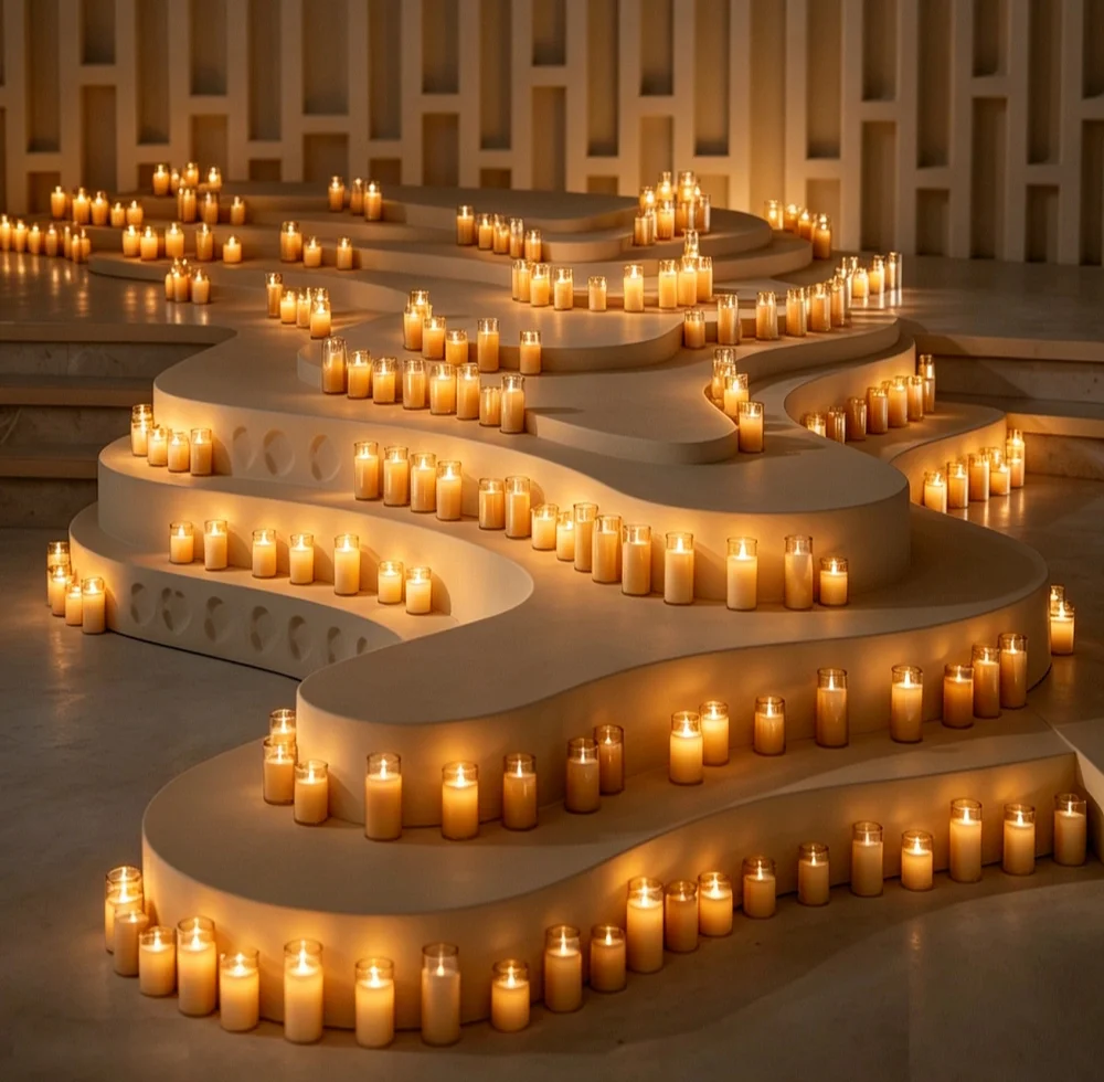 Bulk Battery Operated Glass LED Candles for Holiday Decoration