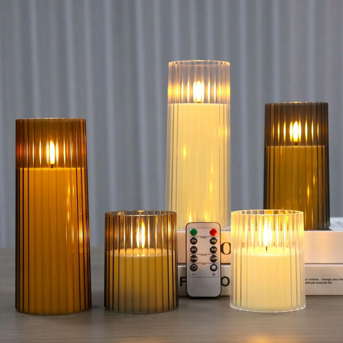 Bulk Ribbed LED Flickering Candles with Timer for Gala in 2026