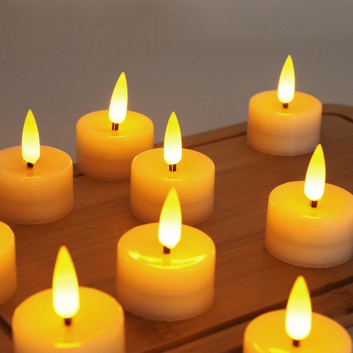 Bulk Supply Flameless LED Flickering Tea Lights with Remote