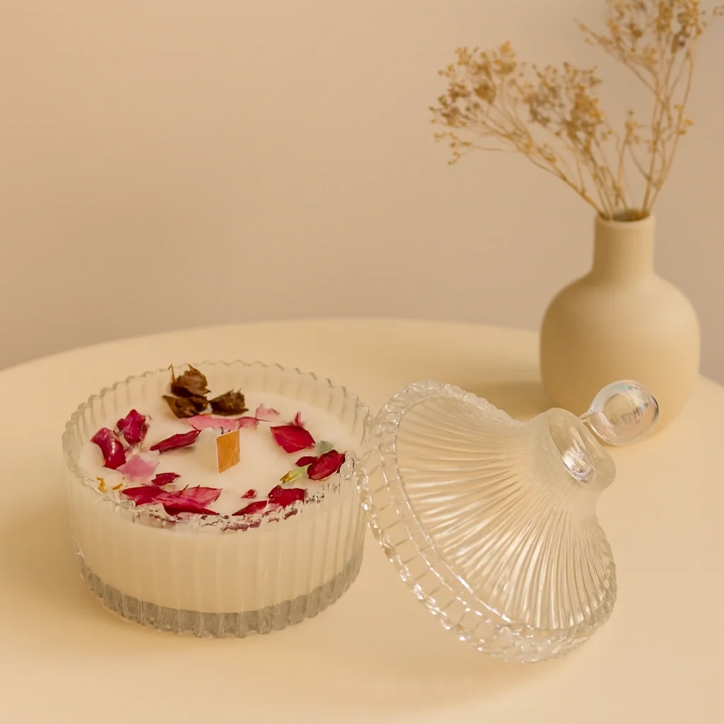 Custom Brand Aromatherapy Soy Wax Scented Candles with Lids