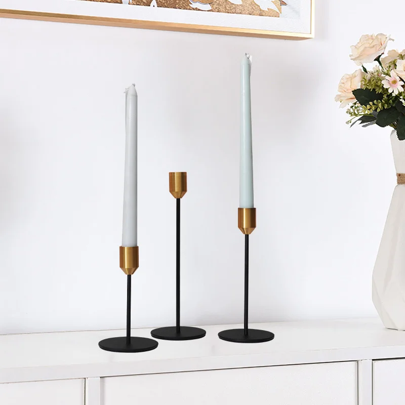 Custom Set of 3 Vintage Gift Pack Christmas Wedding Metal Gold Candle Holder