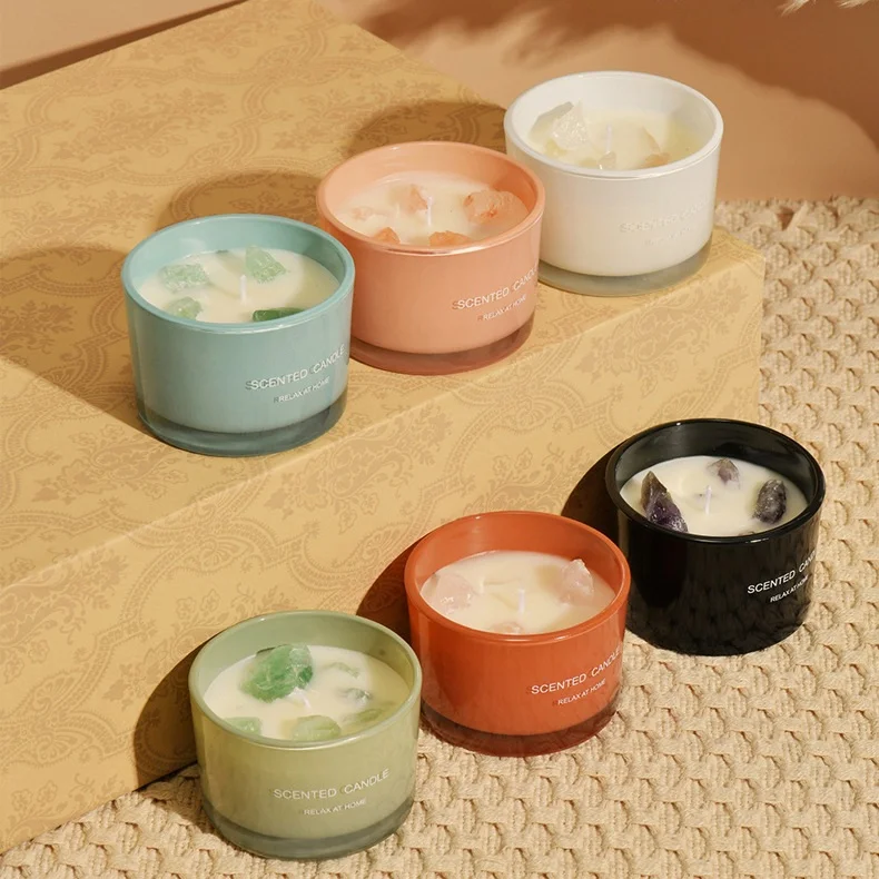 Custom Sticker Trendy Soy Wax Aromatherapy Candles