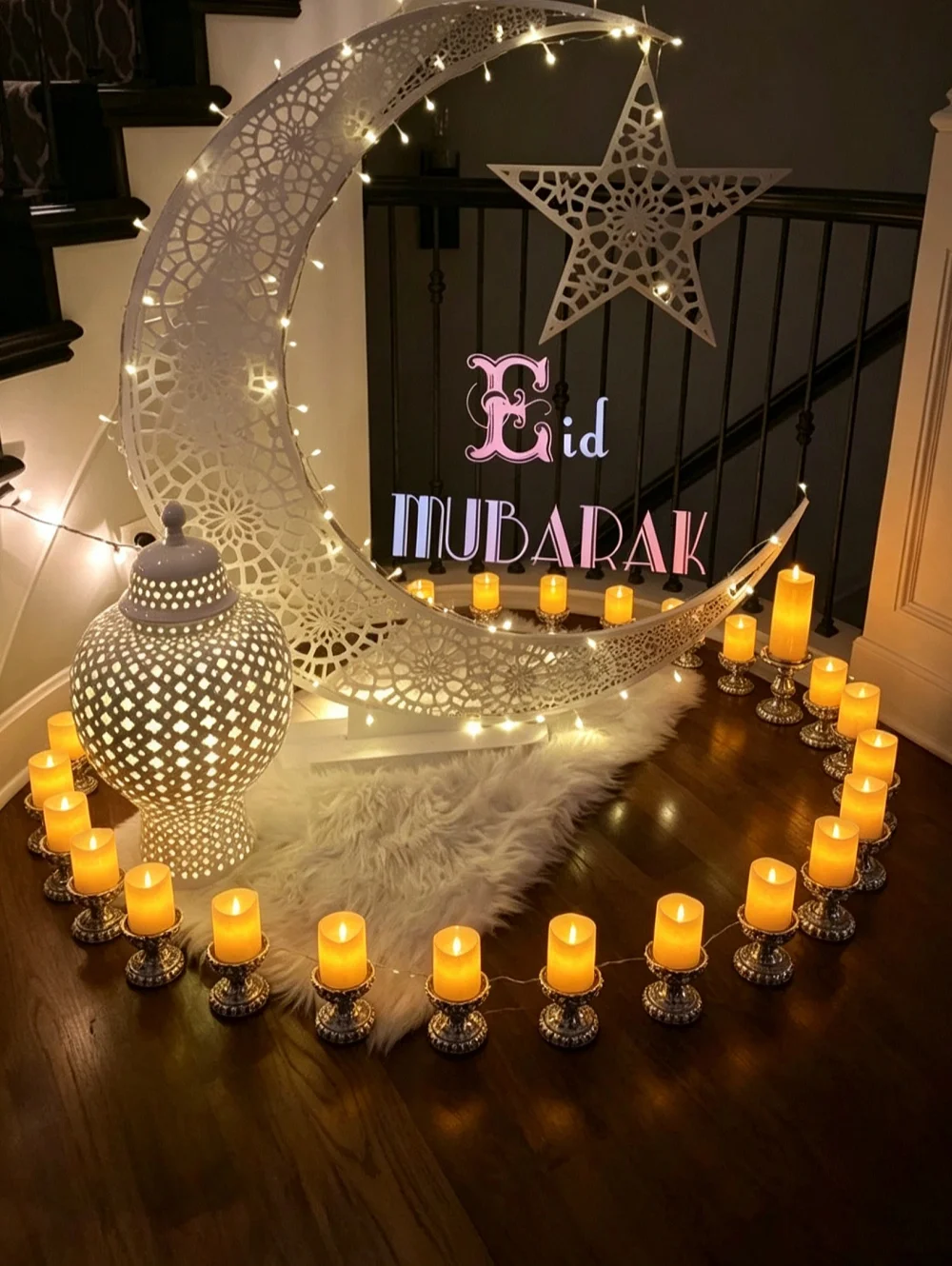 Eid al-Fitr Dinner Table Decoration Flameless Candles with Tears