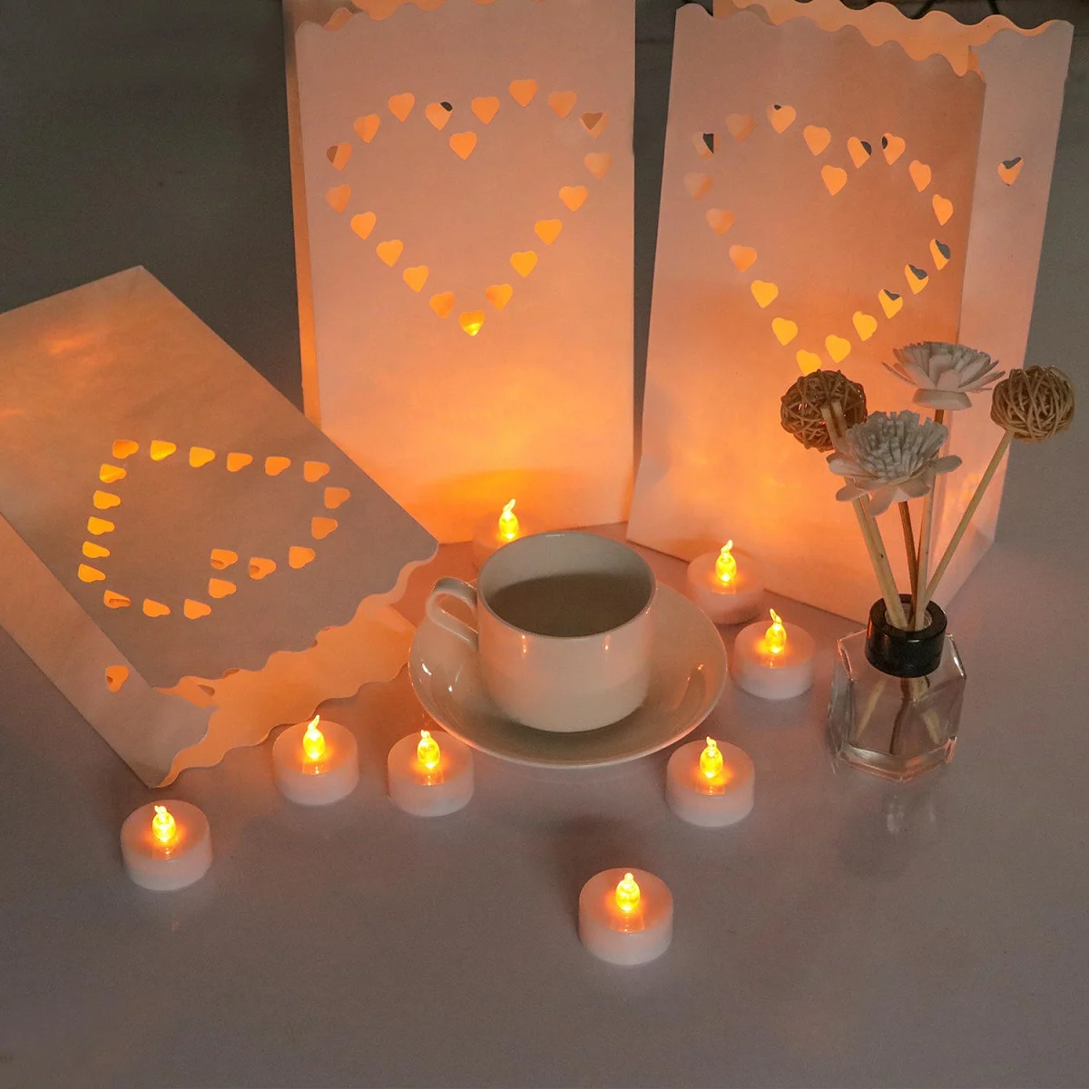 Home Party Decoration Flame Retardant Luminary Paper Lantern Bag for LED Candle