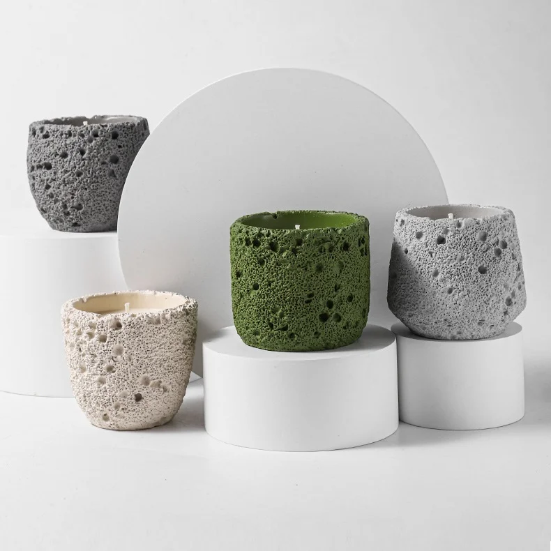 Honeycomb Cement Jar Soy Wax Scented Candles for Difusser