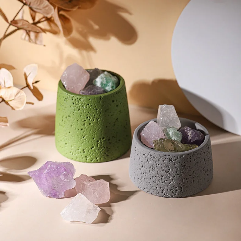 Living Room Personal Label Bulk Scented Candles in Concrete Jars