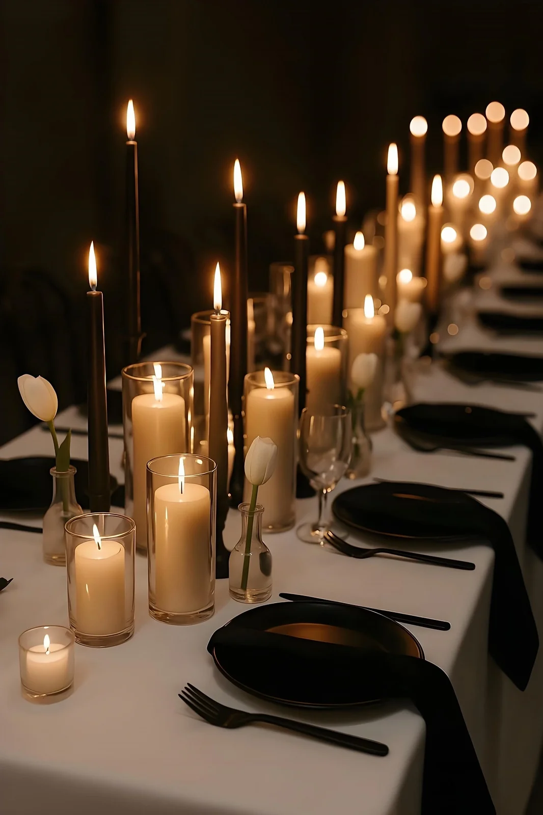 Luxury Valentine Gift Unscented White Ivory Pillar Candles for Home Decor