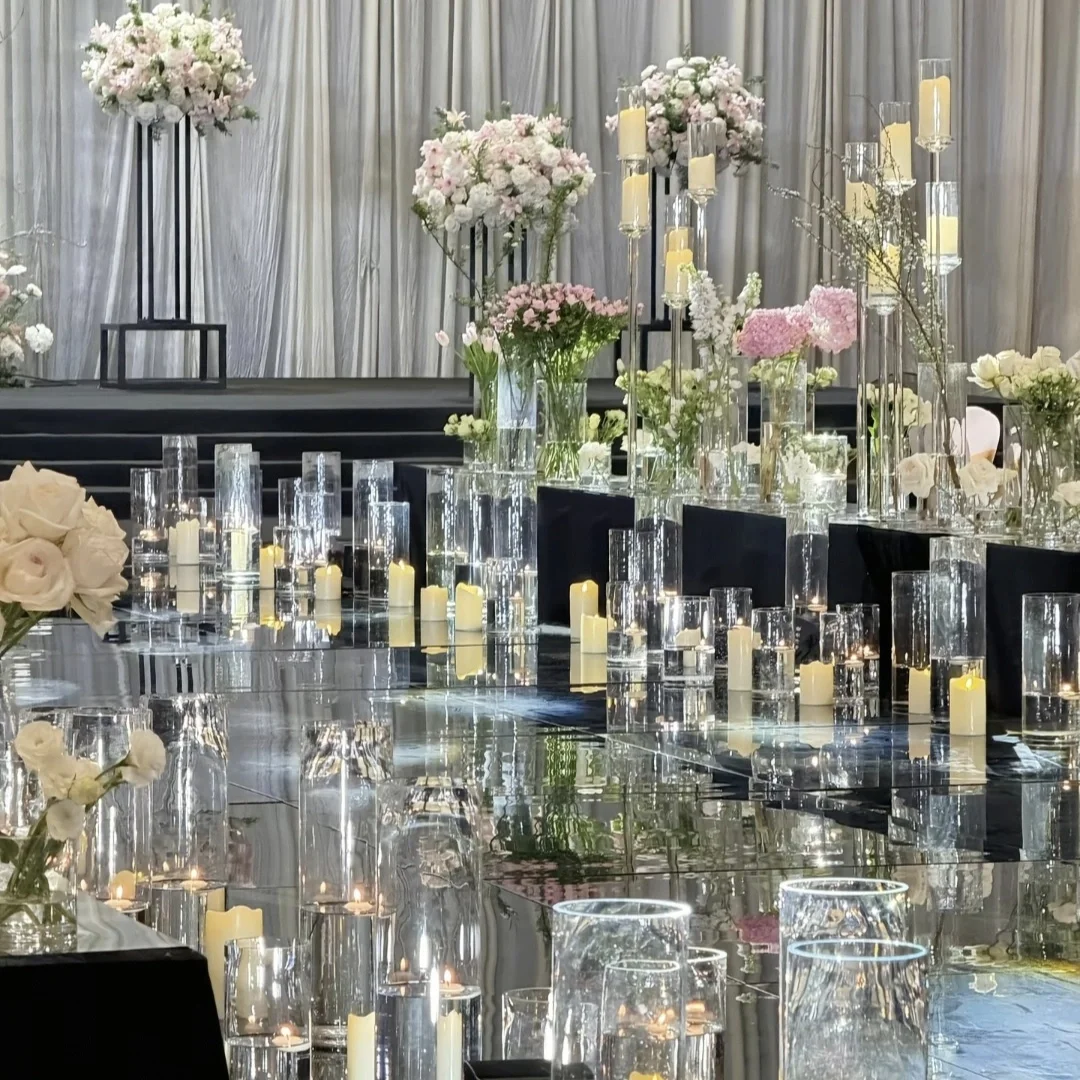 Moving Wick LED Flameless Flickering Candles for Table Centerpiece