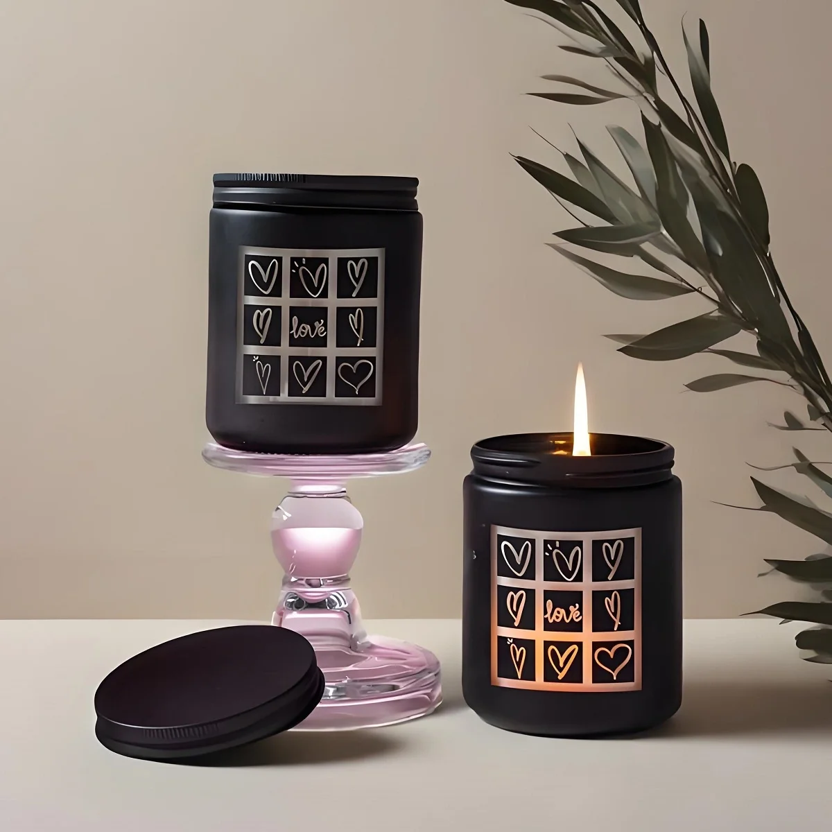 Personalised Natural Wax Valentine's Day Scented Candles