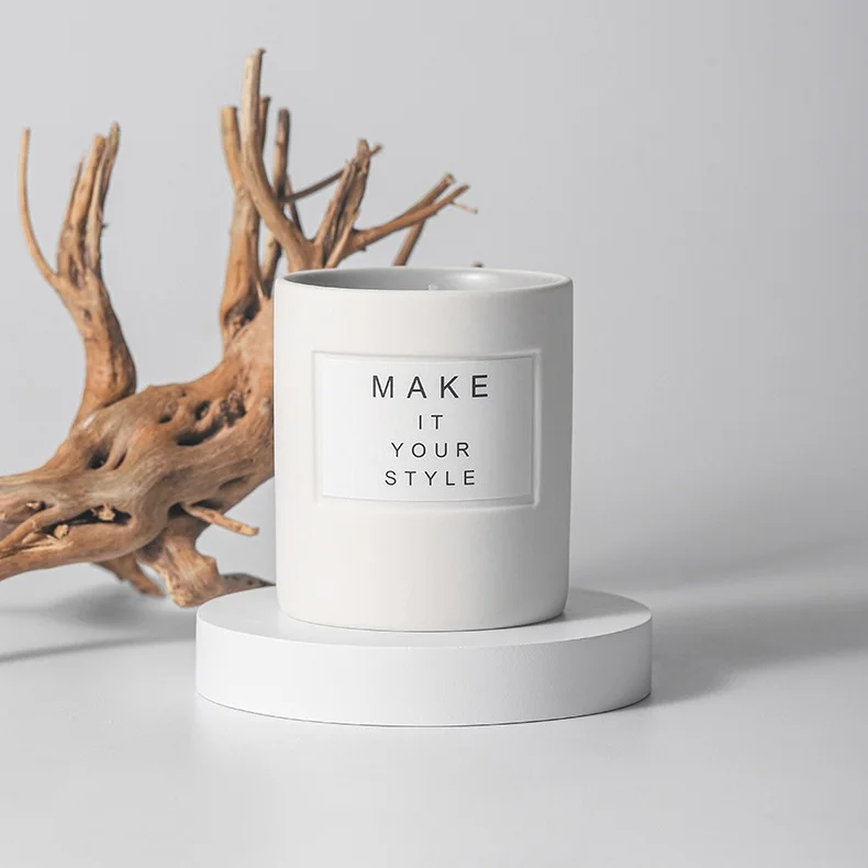 Personalized Matte White Wholesale Aromatherapy Soy Candles
