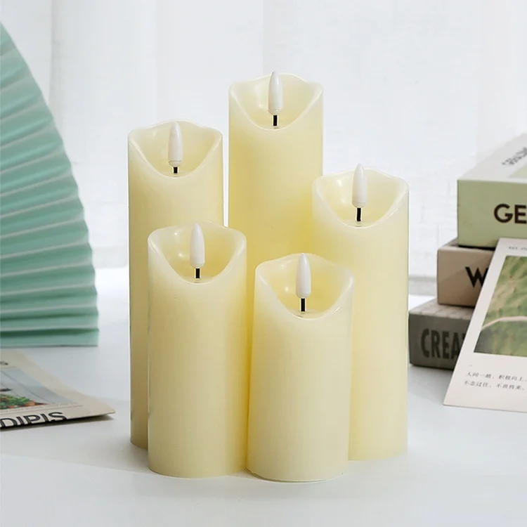 Real Wax Battery Operated Candles with Timer for Concert