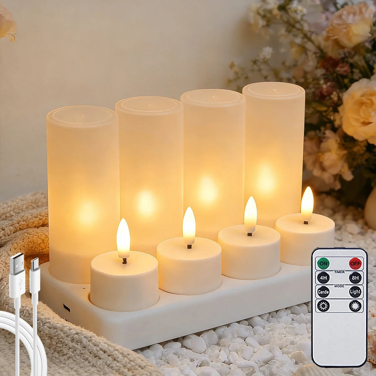 Rechargeable LED Tea Lights with Plastic Cap in UK in 2026