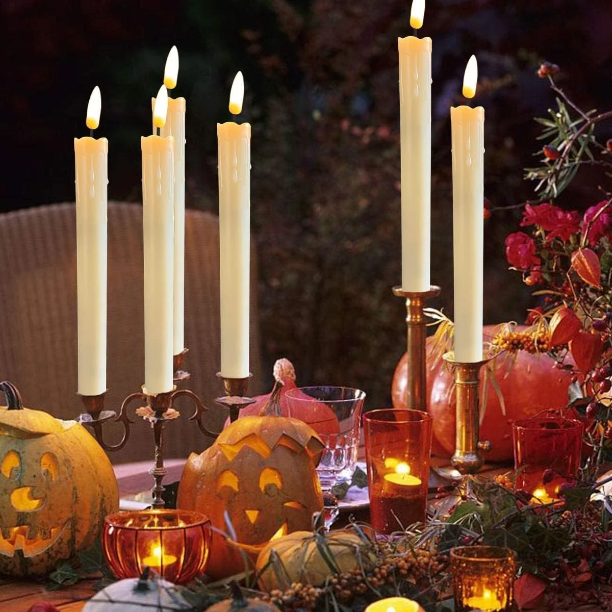 Remote Control Flickering LED Taper Candles Wholesale for Dinner