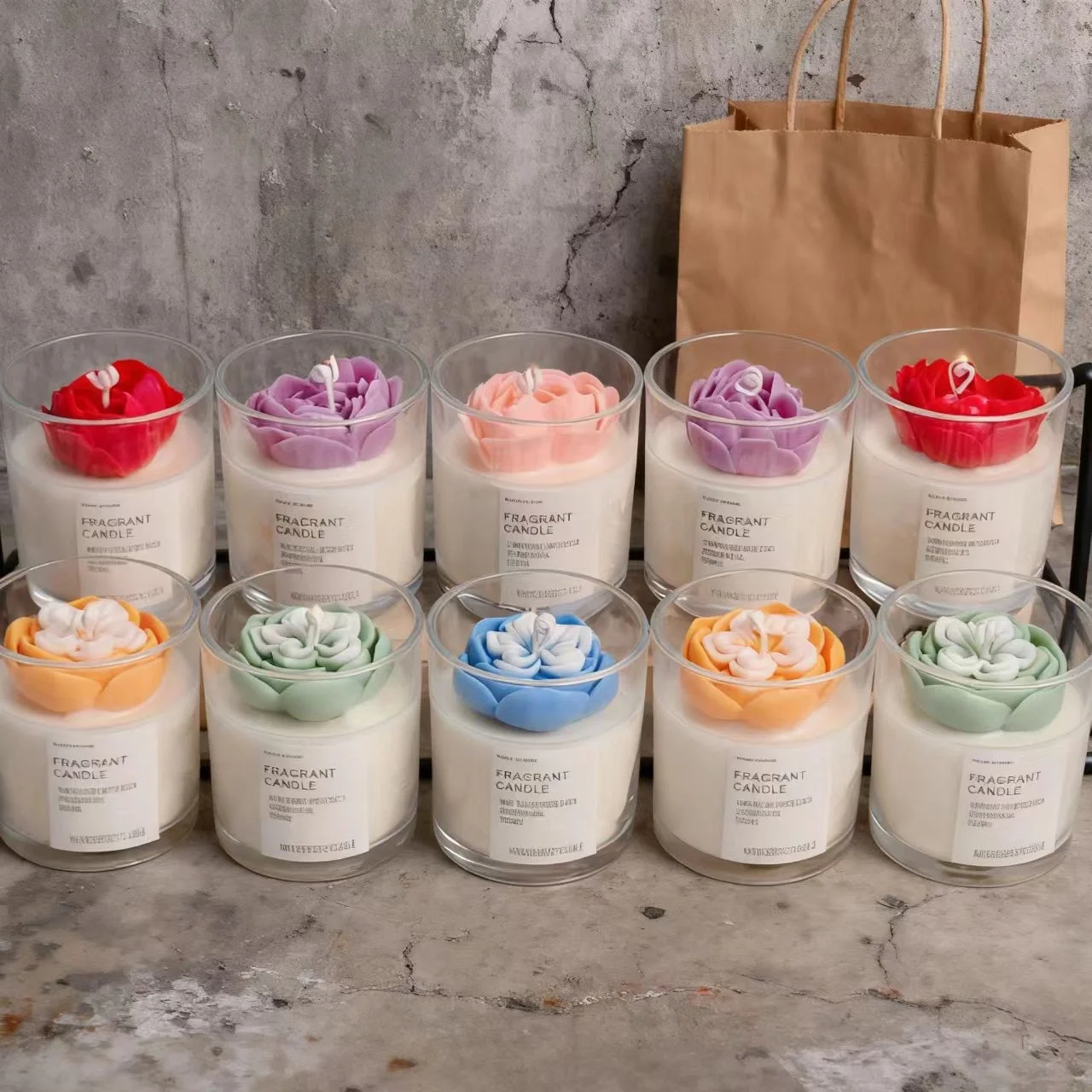 Rose Cactus Decorative Scented Candles for Mother's Day Gifts