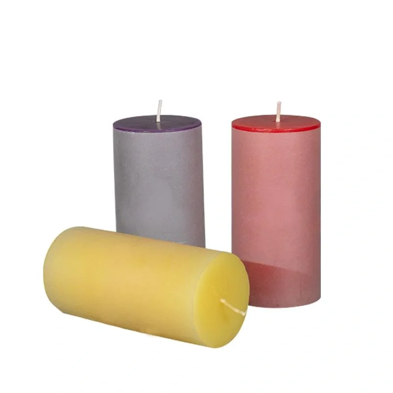 Smokeless Cotton Wick Paraffin Multicolor Church Pillar Candles