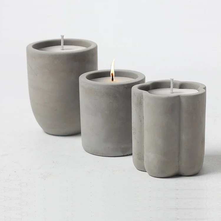Strong Smell Concrete Jar Scented Candles as Gifts in Cement Jar