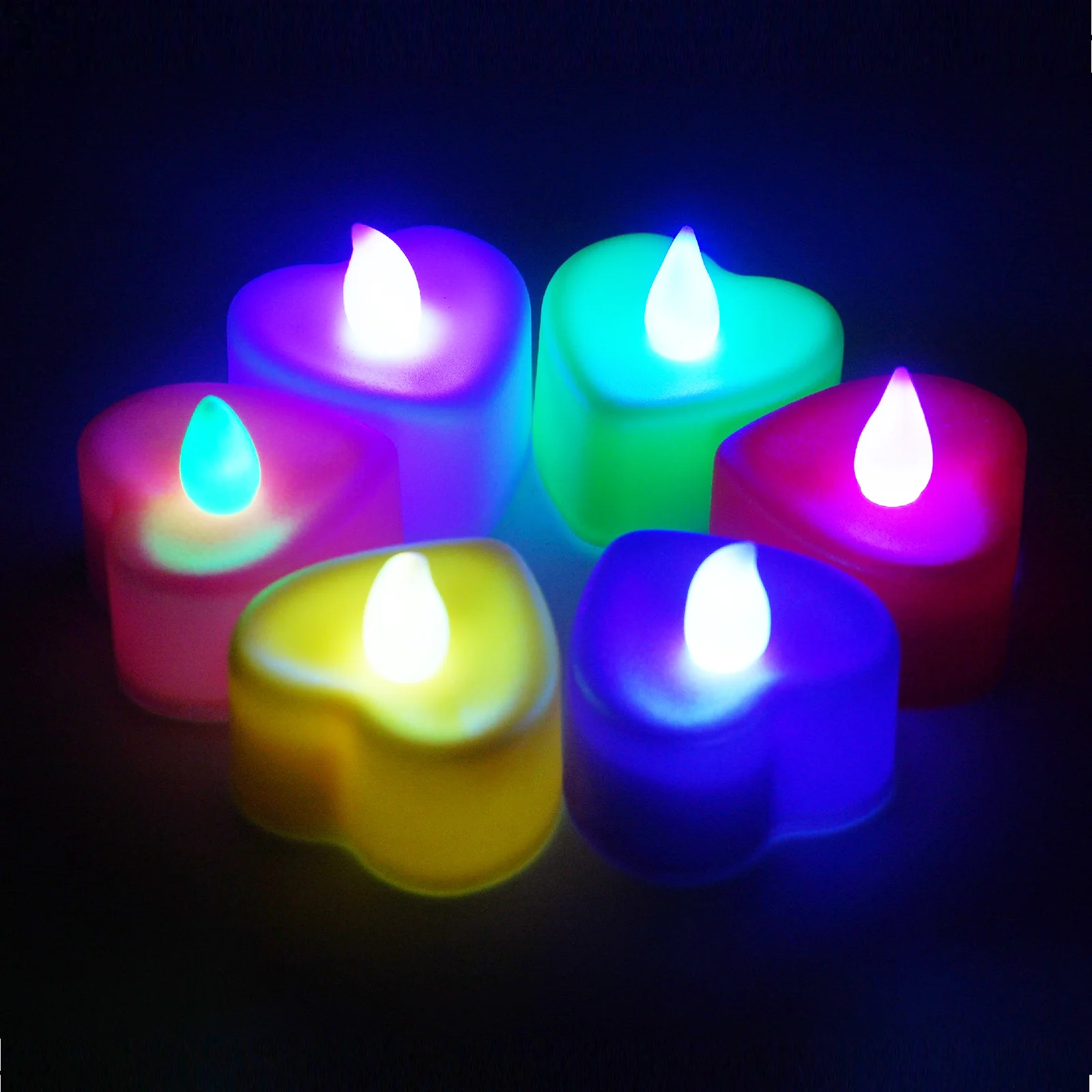 Valentine's Day Heart Shape Battery Operated LED Tea light Candles