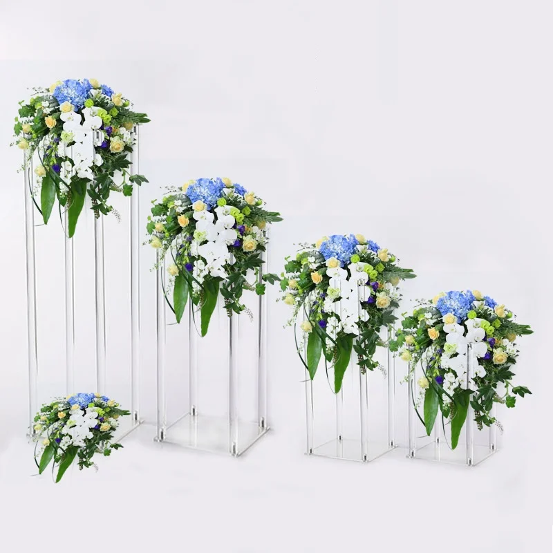 Wedding Stage Road Direction Table Centerpieces Clear Acrylic Flower Stand