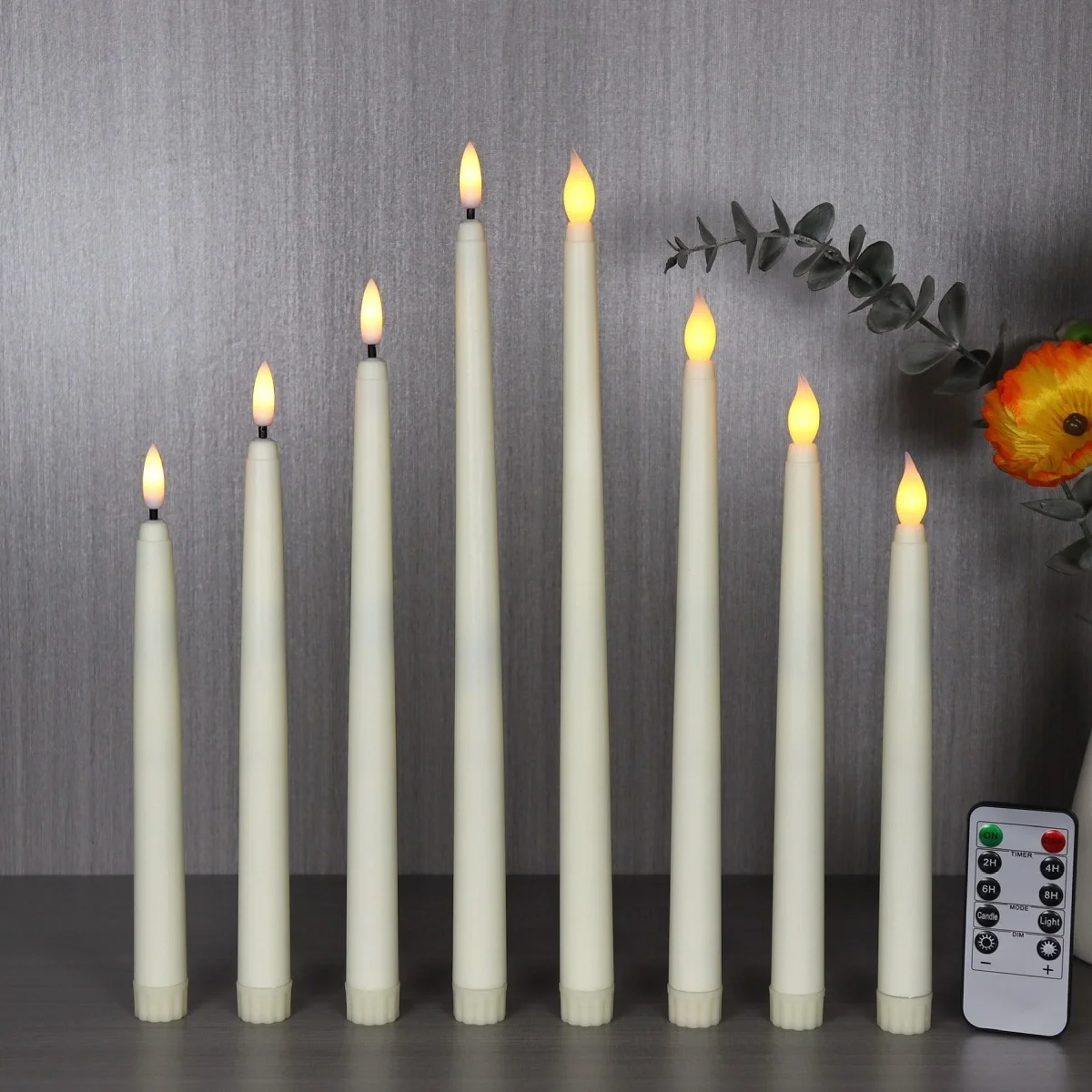 Wholesale Candlelight LED Taper Candles with Remote for Wedding