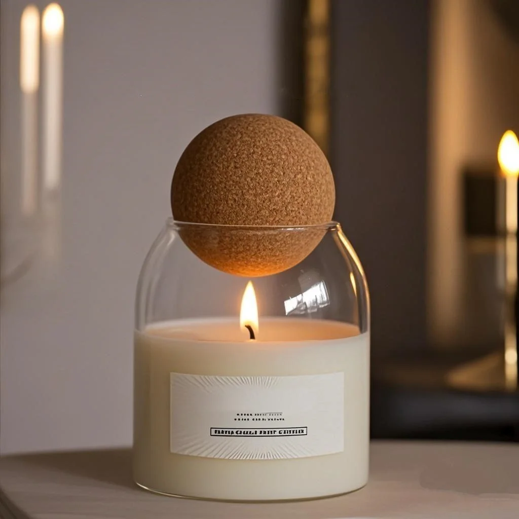 Wholesale Decorative Soy Wax Fragrance Candles With Ball Cork