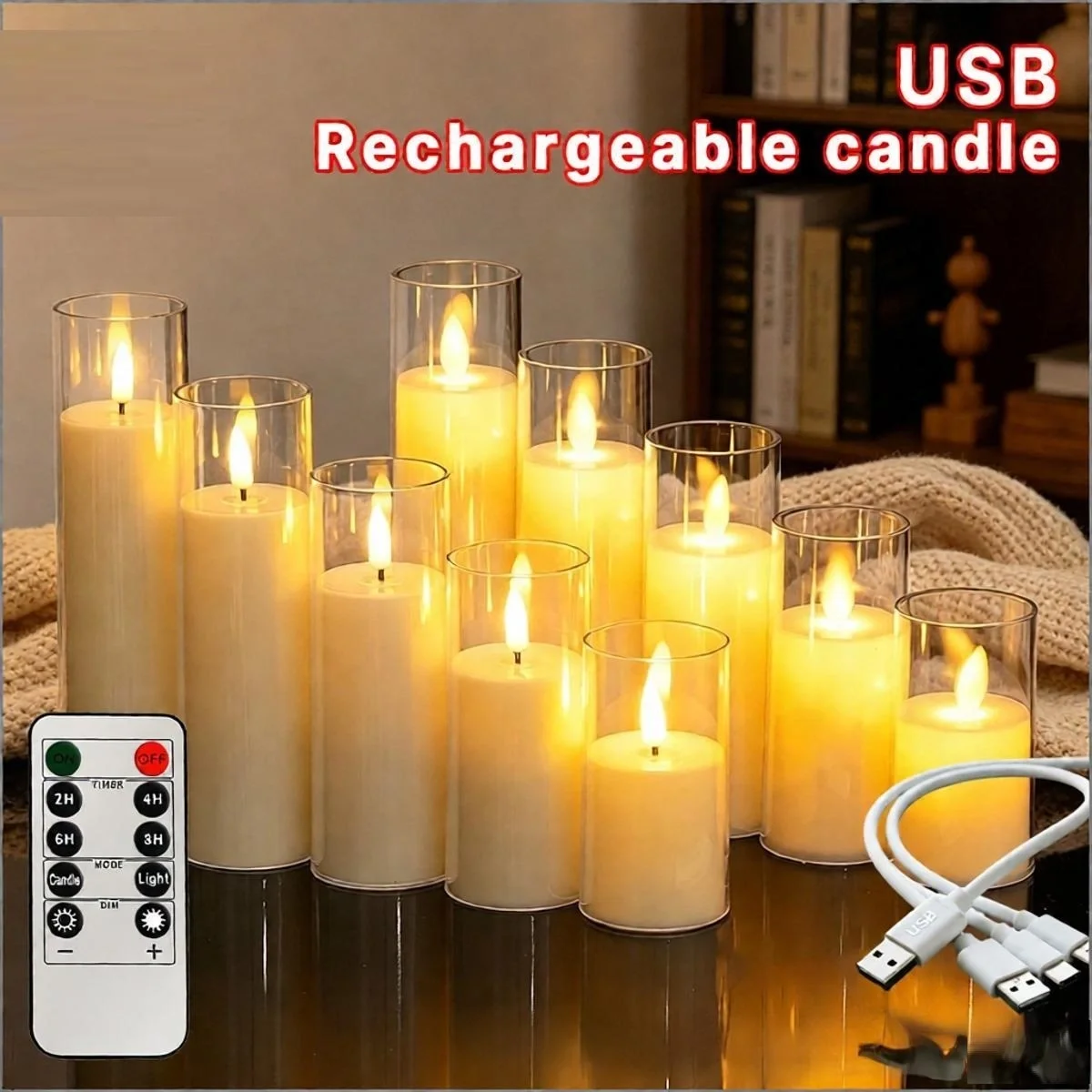 Wholesale Electric Rechargeable LED Candles for Party Decor